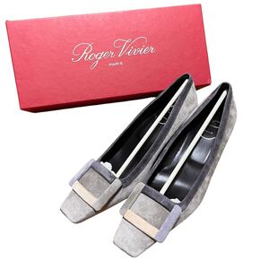 未使用 ROGER VIVIER ロジェヴィヴィエ スエード パンプス 38.5 