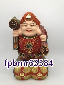 高級製品! 大黒天 密教の仏像 手作りの木彫 清刀彫 仏教工芸品 精密彫刻