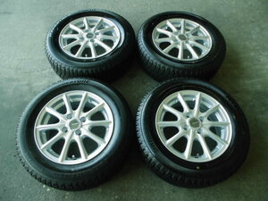 ブリヂストン ICEPARTNER★185/65R14★モビリオ、スパイク、フリード、フィット、マーチ、ヴィッツ、キューブに！美品&イボ付バリ山４本！