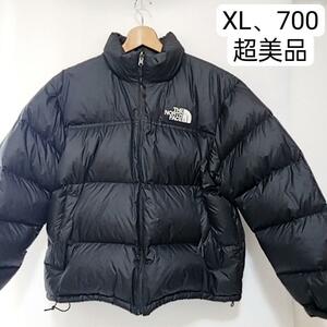 超美品　ザノースフェイス　ダウンジャケット　700　ブラック　XL　N-J-1