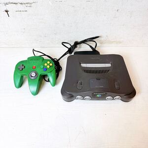 222＊中古 NINTENDO 任天堂 ニンテンドー64 ゲーム機本体 NUS-001 コントローラー付き 通電確認済み＊