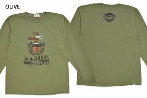 BUZZ×PEANUTSロングTシャツ「US NAVAL TRAINING CENTER」◆BUZZ RICKSON