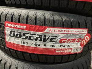 【320】格安.新品　TOYOタイヤ スタッドレス　OBSERVE GARIT Giz2　 185/60R15　2020年製造4本セット