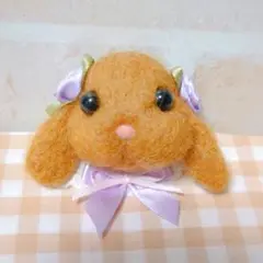 21.可愛い♪たれみみうさぎちゃんブローチ　羊毛フェルト　ハンドメイド　ロップ