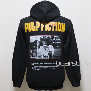 アメリカ購入 新品 PULPFICTION パルプフィクション ユマサーマン パーカー フーディー 2面フォトプリント 黒 S