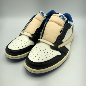 【中古】NIKE × Travis Scott × Fragment AIR JORDAN 1 LOW OG SP Military Blue サイズ27.5cm DM7866-140 ナイキ トラビススコット フラ