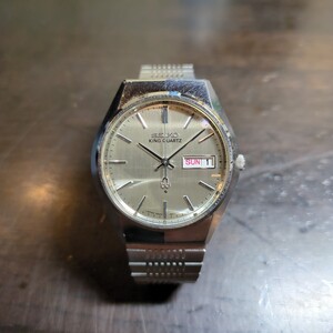 #1368 SEIKO セイコー KING QUARTZ キングクオーツ メンズ 腕時計 4823-8010 クオーツ 電池切れ 現状品 動作未確認 デイデイト 腕周約16cm