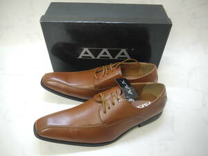 443 新品 AAA+ 46(28.0) ビジネスシューズ BRN ブラウン 紳士靴 大きいサイズ
