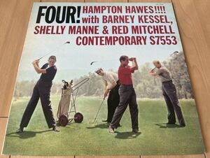 ◎Hampton Hawes !!!! With Barney Kessel, Shelly Manne & Red Mitchell/Four!【1977/JPN盤/LP】