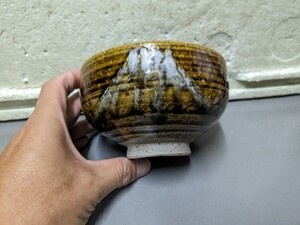 茶道具　茶碗　抹茶茶碗　富士山画　古い？