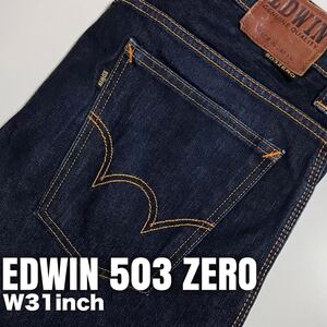 ★ZERO REGULAR×濃Denim★W31inch-78.74cm★EDWIN503 Lot No.503Z03★