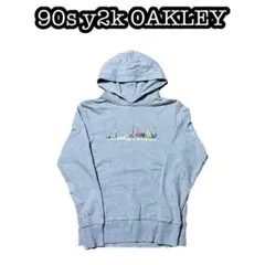 90s y2k sweat parker pullover OAKLEY グレー