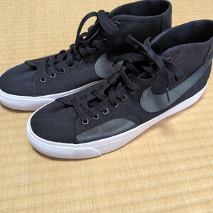 美品 ナイキ Nike SB BLZR Court Mid Premium Black & White 27.5センチ ブレイザーコート