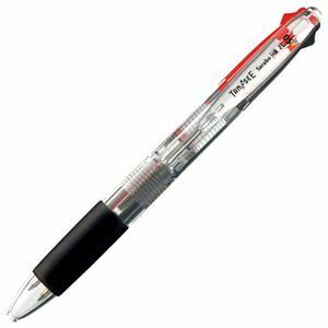 【新品】（まとめ） TANOSEE ノック式油性2色ボールペン（なめらかインク） 極細 0.5mm 1本 【×20セット】