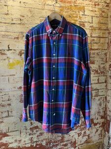 90s Ralph Lauren PLAID FLANNEL B.D.SHIRT 90年代 ラルフローレン チェックシャツ フランネルシャツ ボタンダウン BDシャツ 80s アメトラ