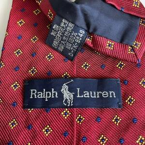 ラルフローレン(Ralph Lauren) レッドブルーイエロードットネクタイ