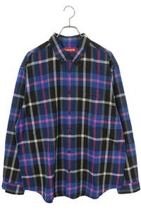シュプリーム SUPREME 23AW Plaid Flannel Shirt サイズ:L クラシックロゴ長袖シャツ 中古 BS99