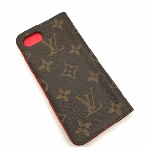 1円 LOIUIS VUITTON ルイヴィトン モノグラム iphone 7/8/SE 手帳型 スマホケース レッド ブランド k4174