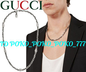 即決 現行品 定価82,500円 GUCCI インターロッキングG ネックレス ゆうパック送料無料