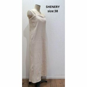 SHENERY シーナリー カップ付 リブロングワンピース ベージュ 38