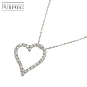 ダイヤ 0.81ct ネックレス 45cm K18 WG ホワイトゴールド 750 Diamond Necklace 90253411