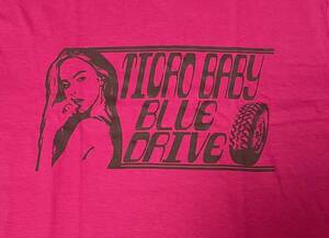 【SALE】Blue drive ガールプリントTシャツ　ticro サイケデリックTシャツ-ピンク