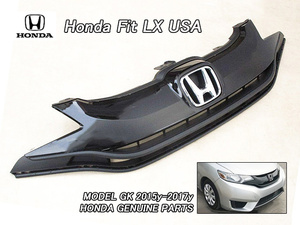 フィットGK前期【HONDA】ホンダFIT純正USフロントグリル-LXグレード(15-17年モデル)/USDM北米仕様GK3GK4GK5GK6メッキモール無しタイプUSA