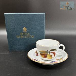 【70155Q】未使用 ROYAL WORCESTER ロイヤルウースター 英国製 イブシャムベール ティーカップ＆ソーサ 