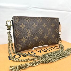 y906 1円 LOUIS VUITTON ルイヴィトン モノグラム ポーチ ショルダー バケット付属ポーチ ポシェット シリアルナンバー AR1000