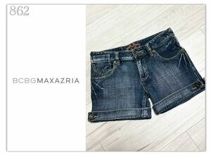 862◆美品◆BCBGMAXAZRIA◆デニム ショート パンツ◆