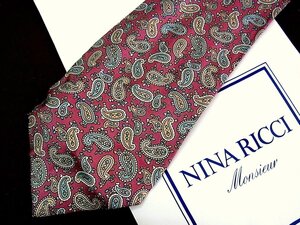 ♪6664C♪良品【ペイズリー 柄】ニナリッチ【NINA RICCI】 ネクタイ