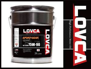 ■送料無料■LOVCA SPORT-GEAR 75W-90 20L GL-5/LSD■エステル使用LSD対応 ミッションデフ兼用 ギヤオイル 100％化学合成油■LSG7590-20