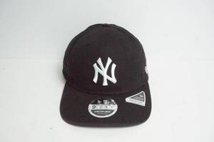 正規 NEW ERA ニューエラ NY ニューヨーク ヤンキース 刺繍 ロゴ ベースボール キャップ 黒 F 本物 930O★1