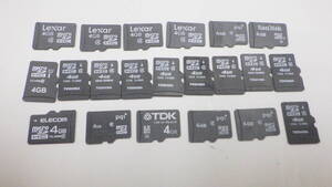 新入荷　TOSHIBA　TDK　Lexarなど　microSDHCメモリーカード　4GB　21枚セット　中古動作品