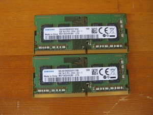 SAMSUNG　PC4-2666V　4GB　2枚　8GB　USED