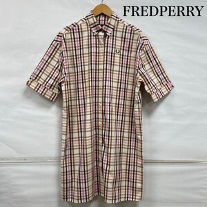 フレッドペリー 2023ss Check Shirt Dress ボタンダウン D5164 UK10 シャツワンピース シャツワンピース -