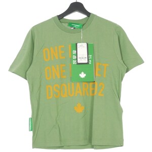 未使用品 ディースクエアード DSQUARED2 22SS One Life Ranny Tee プリントＴシャツ カットソー 半袖 コットン XS グリーン 緑 S73GC0266