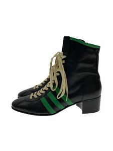 GUCCI◆×adidas/3 STRIPE/レースアップブーツ/714871UK7/BLK/レザー