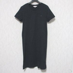 美品 TOMMY HILFIGER トミーヒルフィガー 半袖 Tシャツ ワンピース M ネイビー ◆