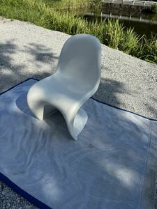 vitra ヴィトラ/Verner Panton パントンチェア/ホワイト 白/椅子/北欧/刻印有り/スペースエイジ/検:カルテル イームズ ハーマンミラー