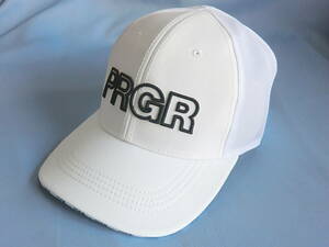 PRGR 数量限定モデル ハーフメッシュキャップ PMCAP-105 ホワイト×ブラック