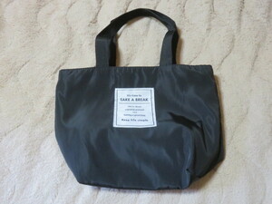 TAKE BREAK 手さげバッグ バッグ かばん 黒色 ブラック サイズ160-200-120㎜　未使用