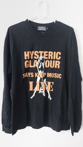 ヒステリックグラマー HYSTERIC GLAMOUR ロンT 長袖Tシャツ 黒 ブラック　サイズＭ　送料無料