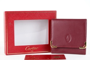 【新品・未使用】Cartier カルティエ マストライン 2C ボルドー 小銭入れ コインケース 財布【GS76】