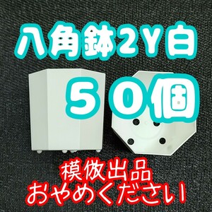 ◆送料無料◆プラ鉢 八角鉢 カネヤ【2Y】50個 多肉植物 2号鉢 相当