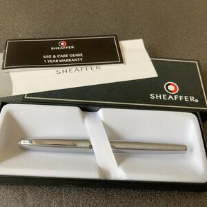 SHEAFFER シェーファー 万年筆 ジェムストーン、サガリス、ケース付属　メタリックシルバー ペン先 F（細字）