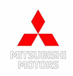 MITSUBISHI MOTORS （三菱）NEW 切り文字ステッカー　横17cm　2枚