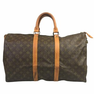 【1円～】ルイヴィトン LOUIS VUITTON バッグ ハンドバッグ ボストンバッグ キーポル50 モノグラム M41426 レザー ブラウン 中古