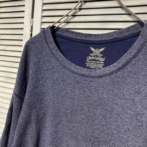 ARWO 1スタ ネイビー シンプル 長袖 Tシャツ ロンT フェイデッドグローリー 無地 90s 00s ビンテージ 古着 卸 仕入れ