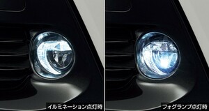 プリウスαアルファ40系 後期：純正 LEDフォグランプ（イルミネーション付）【廃盤、残り在庫わずか】